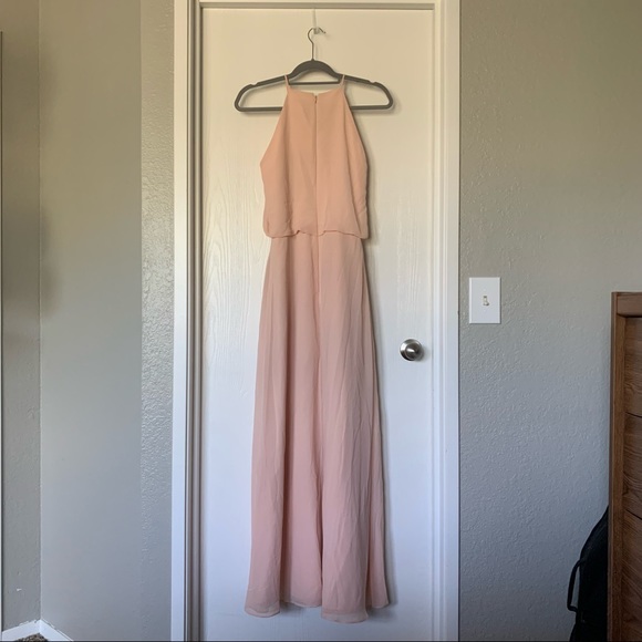 Bill Levkoff High Neck Pink Dress Sz 6 - Picture 6 of 7